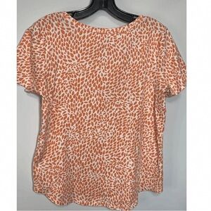 Elegant Orange Patterned Women's Top
